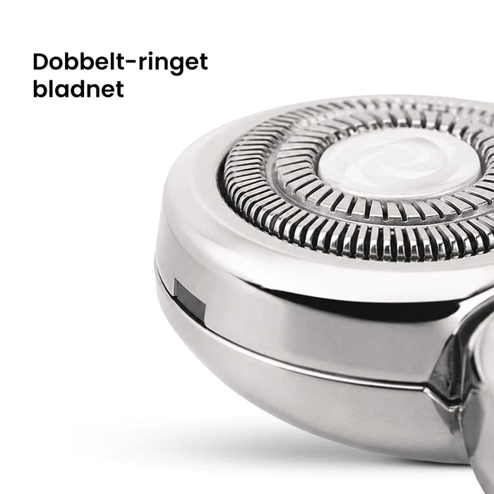 7D-barberhoved til elektrisk barbermaskine med dobbelte skær.