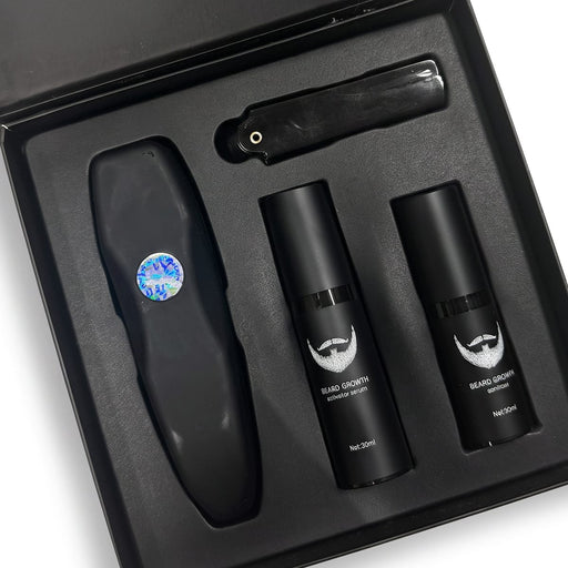 Kropsbutikken Skægvækstkit med microneedling (4 dele)