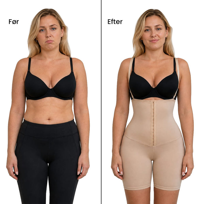 Shaping-shorts med skulderstropper
