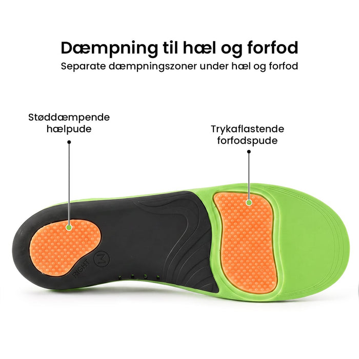 Skoindlæg med svangstøtte