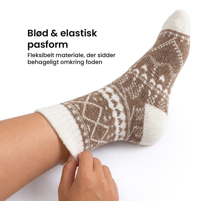 Fluffy vinterstrømper (5-pak)