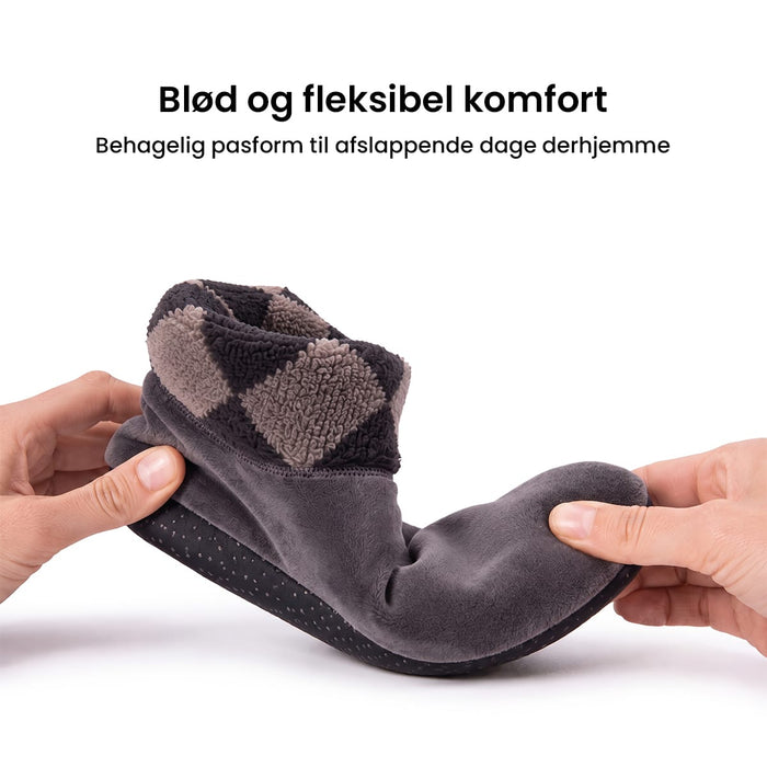 Varme indetøfler med skridsikring