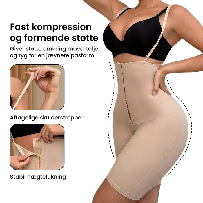 Shaping-shorts med skulderstropper