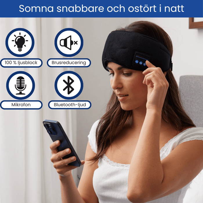 Kropsbutikken Bluetooth pandebånd Sovemaske Pro – Bluetooth Søvnmaske