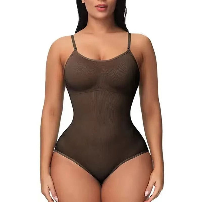 Kropsbutikken bodyshaper Brun / S Sømløs bodysuit shapewear