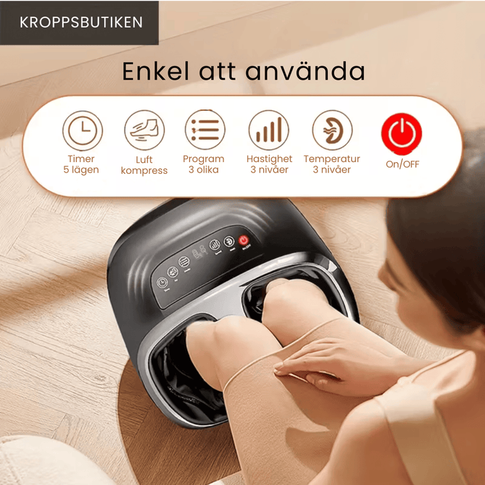 Kropsbutikken Fodmassage Shiatsu fodmassageapparat med varme og vibration