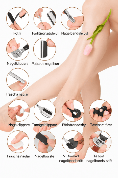 Kropsbutikken Fodpleje Pedicure- og fodplejesæt 23 dele