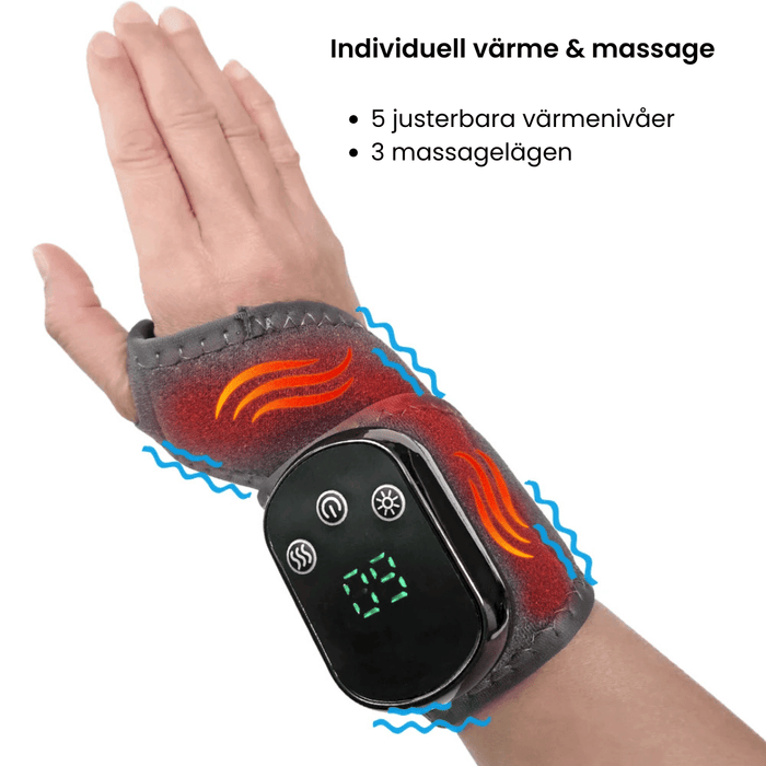 Kropsbutikken Håndholdt støtte Håndledsmassageapparat med varme og vibration