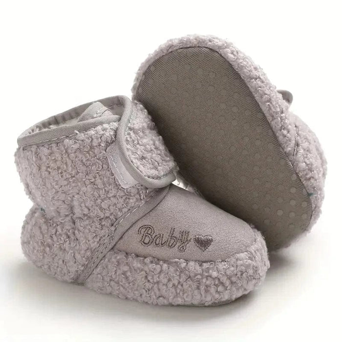 Kropsbutikken Hjemmesko Grå / 11 Bløde babysko med velcro