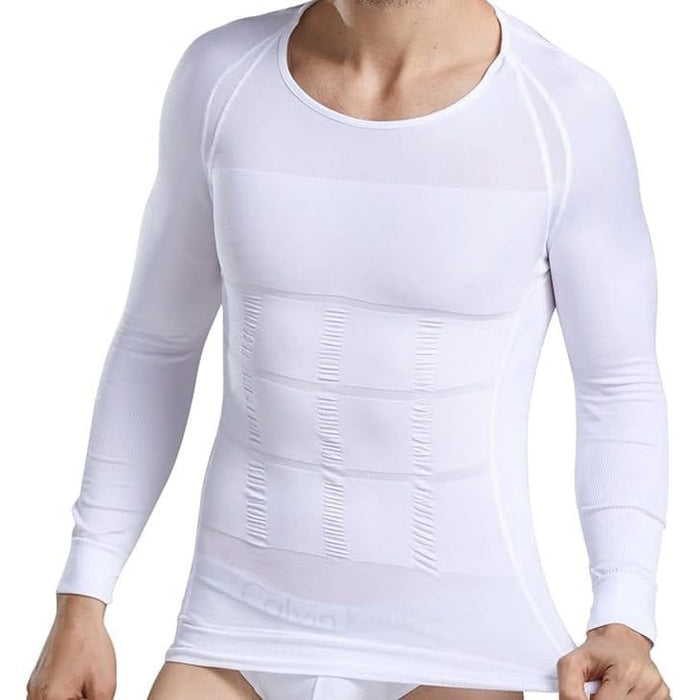 Kropsbutikken Shapewear Hvid / M Slankende undertrøje (lange ærmer)